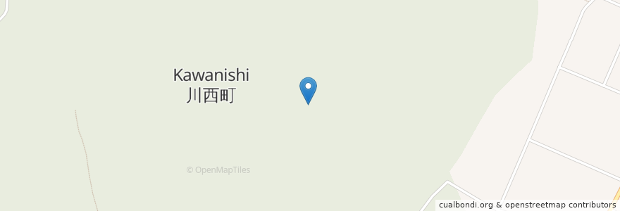 Mapa de ubicacion de 川西町 en Japan, Präfektur Yamagata, 東置賜郡, 川西町.