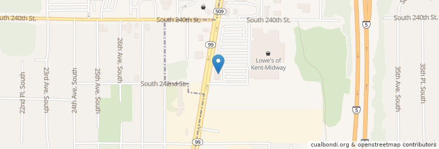 Mapa de ubicacion de Domino's en Stati Uniti D'America, Washington, King County, Kent.