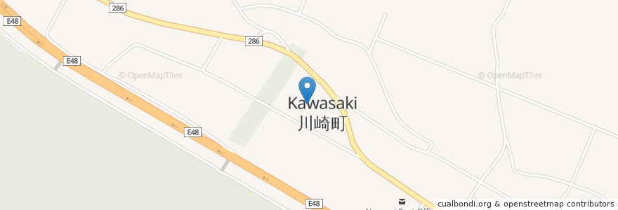 Mapa de ubicacion de 川崎町 en اليابان, 宮城県, 柴田郡, 川崎町.