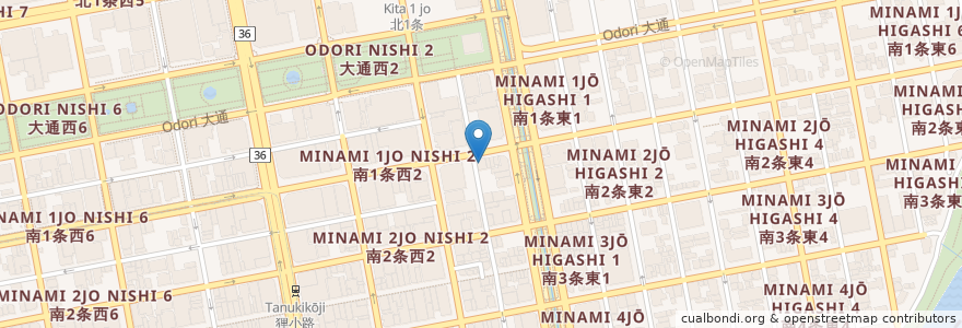 Mapa de ubicacion de 一の秋野の漢方薬 en ژاپن, 北海道, 石狩振興局, 札幌市, 中央区.