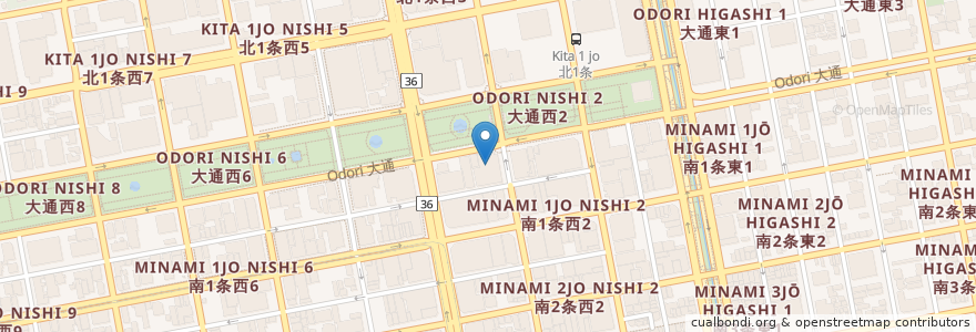 Mapa de ubicacion de びっくりドンキー en 日本, 北海道, 石狩振興局, 札幌市, 中央区.