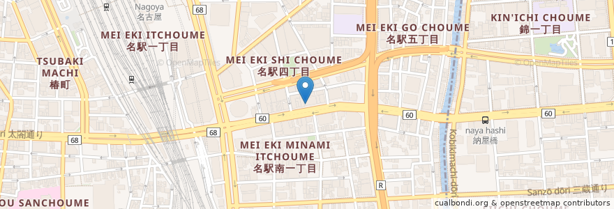 Mapa de ubicacion de ジャパンレンタカー en Japão, 愛知県, Nagoia, 中村区.