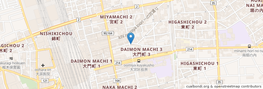 Mapa de ubicacion de まことや en Japan, Präfektur Saitama, Saitama, 大宮区.