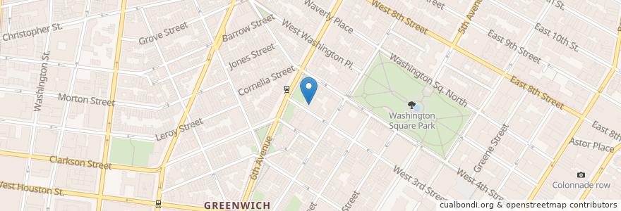Mapa de ubicacion de Blue Note Jazz Club en Estados Unidos De América, Nueva York, Nueva York, New York County, Manhattan, Manhattan Community Board 2.