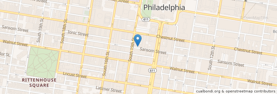 Mapa de ubicacion de Jazz en United States, Pennsylvania, Philadelphia County, Philadelphia.
