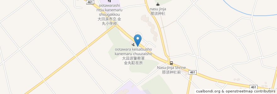 Mapa de ubicacion de ゼネラル石油 en Japan, Präfektur Tochigi, 大田原市.