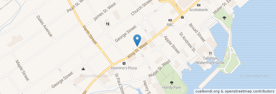 Mapa de ubicacion de Golden Gate Restaurant en Brockville, カナダ.