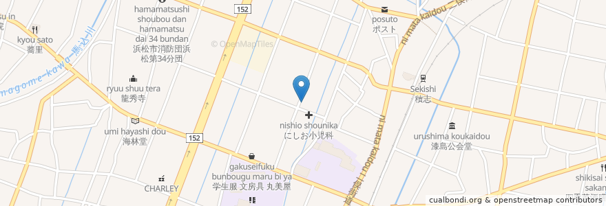 Mapa de ubicacion de フジタ歯科室 en 日本, 静岡県, 浜松市, 東区.