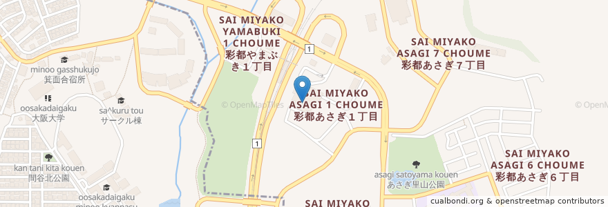 Mapa de ubicacion de ドラッグユタカ en 日本, 大阪府, 茨木市.
