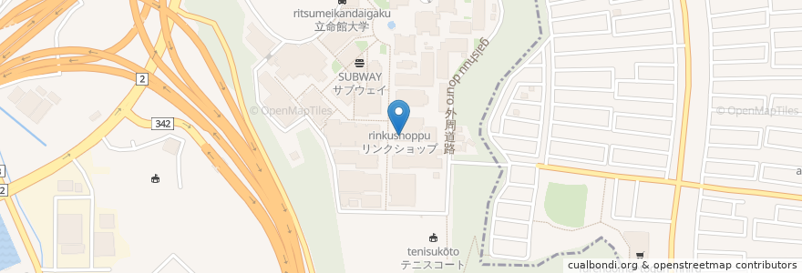 Mapa de ubicacion de リンクカフェテリア en 日本, 滋賀県, 草津市.