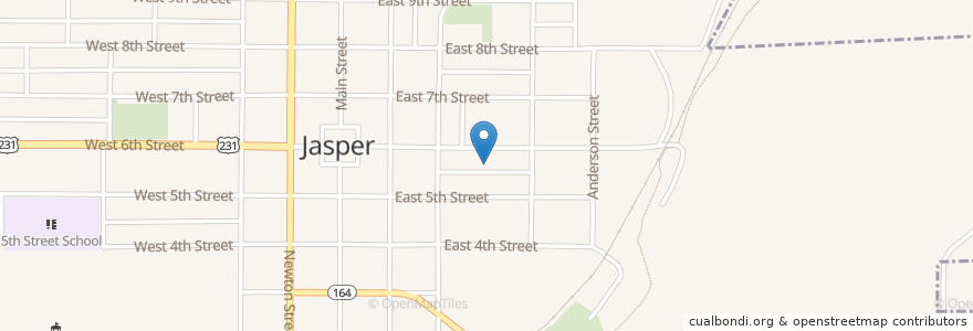 Mapa de ubicacion de Jasper Fire Department en United States, Indiana, Dubois County, Jasper.