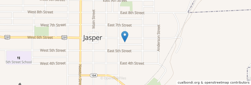Mapa de ubicacion de Jasper Police Department en United States, Indiana, Dubois County, Jasper.