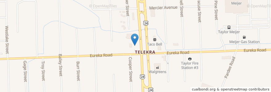 Mapa de ubicacion de 7-Eleven Gas en ایالات متحده آمریکا, میشیگان, Wayne County, Taylor.