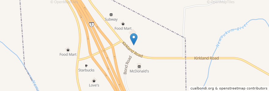 Mapa de ubicacion de Avenue Espresso en Estados Unidos De América, Washington, Lewis County, Napavine City Limit.