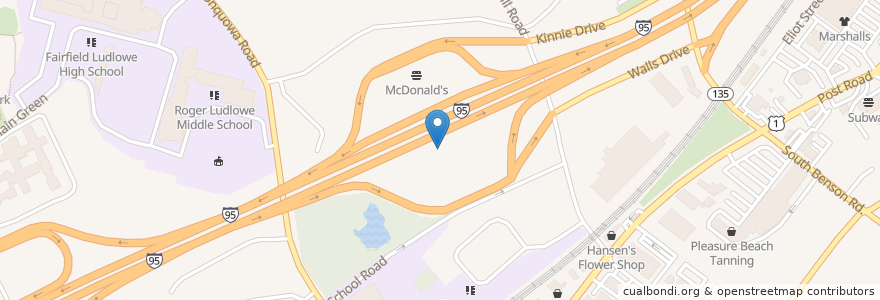 Mapa de ubicacion de Mobil en 美利坚合众国/美利堅合眾國, 康涅狄格州 / 康乃狄克州, Fairfield County, Fairfield.