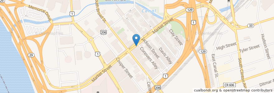 Mapa de ubicacion de Ila Mae's Restaurant en Amerika Birleşik Devletleri, New Jersey, Mercer County, Trenton.