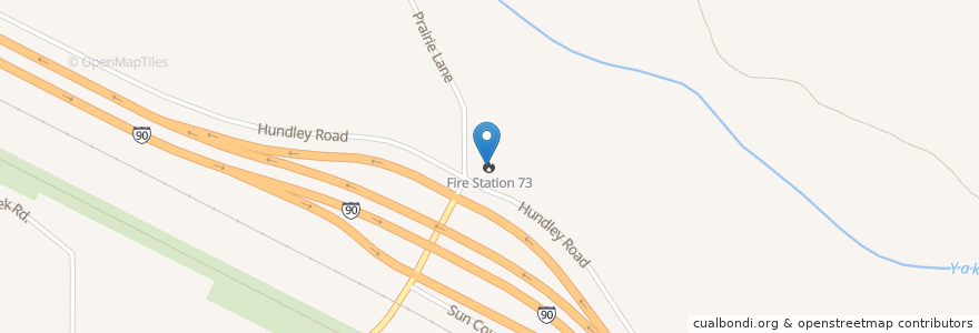 Mapa de ubicacion de Fire Station 73 en United States, Washington, Kittitas County.