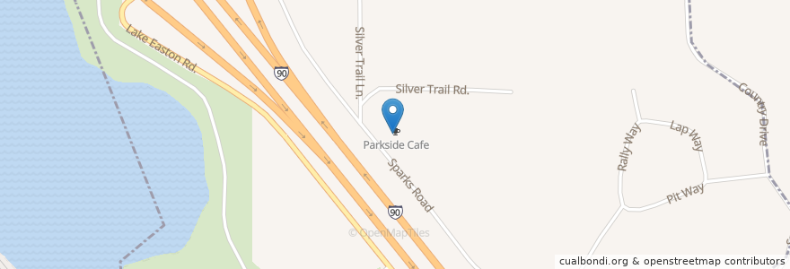 Mapa de ubicacion de Parkside Cafe en United States, Washington, Kittitas County, Easton.
