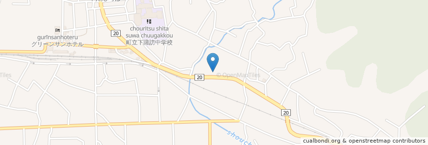 Mapa de ubicacion de ENEOS en Japão, Nagano, 諏訪郡, 下諏訪町.
