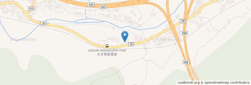 Mapa de ubicacion de ENEOD en Japon, Préfecture De Yamanashi, 大月市.