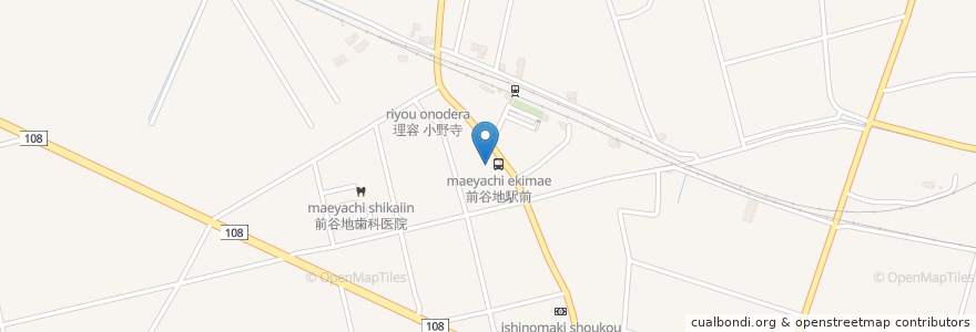 Mapa de ubicacion de 中川医院 en 日本, 宮城県, 石巻市.