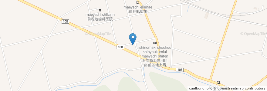 Mapa de ubicacion de 河南郵便局 en Japon, Préfecture De Miyagi, Ishinomaki.