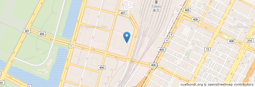 Mapa de ubicacion de 宮崎地鶏炭火焼 車 en Japon, Tokyo, 千代田区.