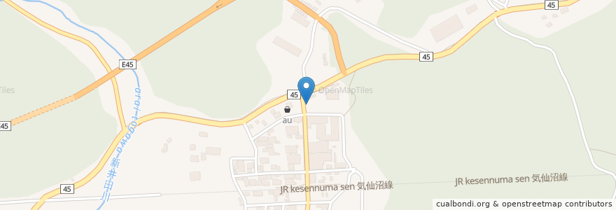 Mapa de ubicacion de 仙台銀行 en 日本, 宮城県, 本吉郡, 南三陸町.