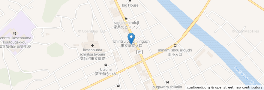 Mapa de ubicacion de より道 en 日本, 宮城県, 気仙沼市.