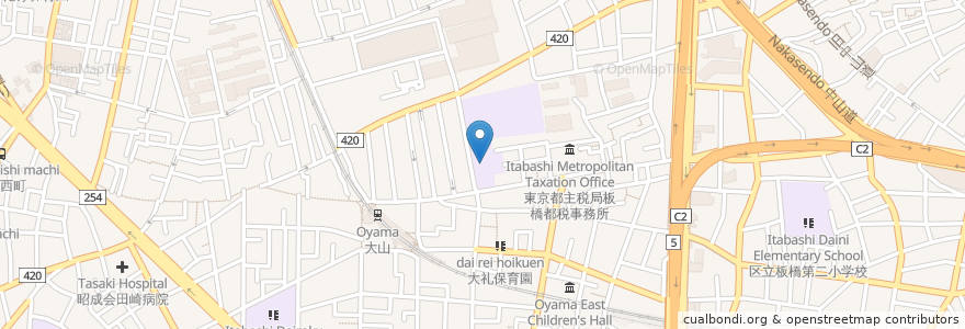 Mapa de ubicacion de 板橋区立文化会館 en Japão, Tóquio, 板橋区.