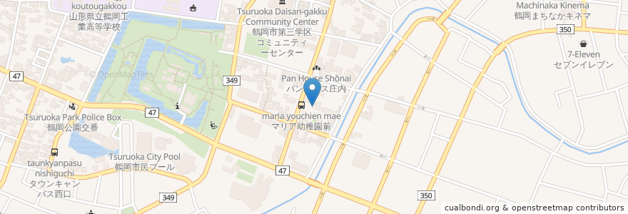 Mapa de ubicacion de フレンド歯科医院 en Giappone, Prefettura Di Yamagata, 鶴岡市.