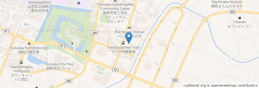 Mapa de ubicacion de 伊藤耳鼻咽喉科医院 en Giappone, Prefettura Di Yamagata, 鶴岡市.