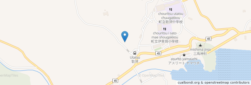 Mapa de ubicacion de 中華 タナカ en Giappone, 宮城県, 本吉郡, 南三陸町.