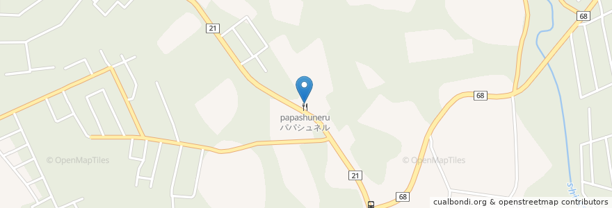 Mapa de ubicacion de パパシュネル en Japão, 栃木県, 那須郡, 那須町.