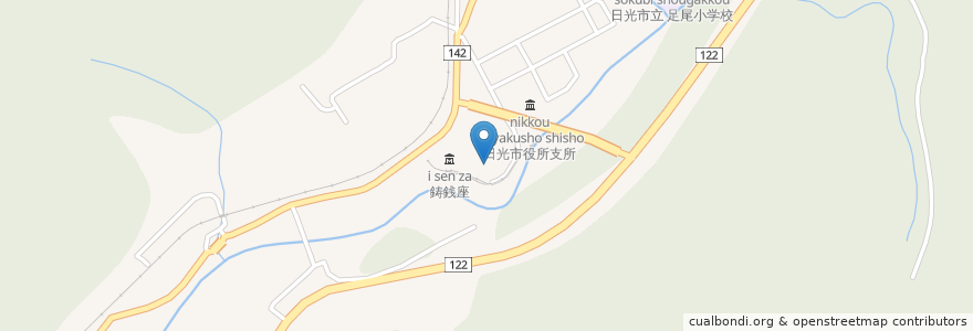Mapa de ubicacion de レストハウス足尾 en 일본, 도치기현, 日光市.