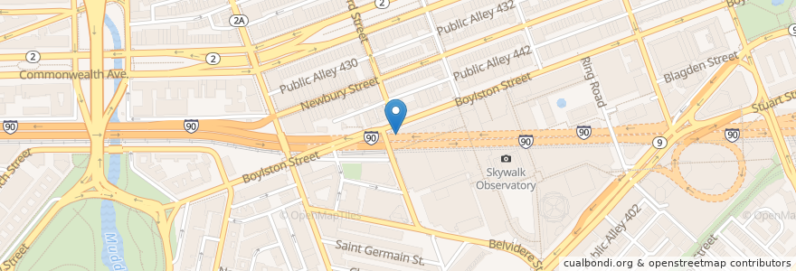 Mapa de ubicacion de The Capital Grille en Stati Uniti D'America, Massachusetts, Suffolk County, Boston.