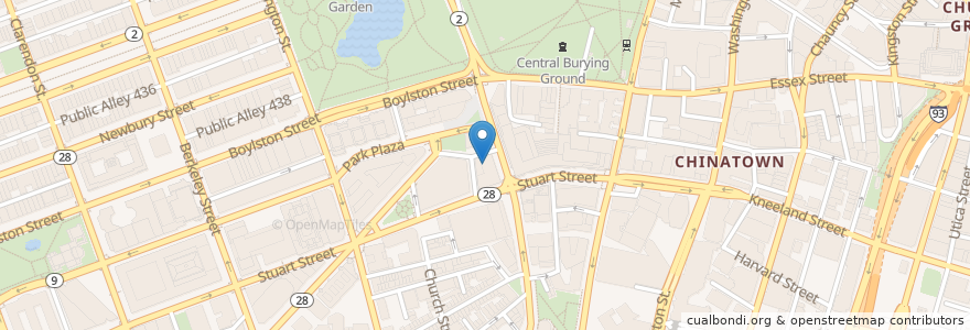 Mapa de ubicacion de Ostra en Amerika Syarikat, Massachusetts, Suffolk County, Boston.