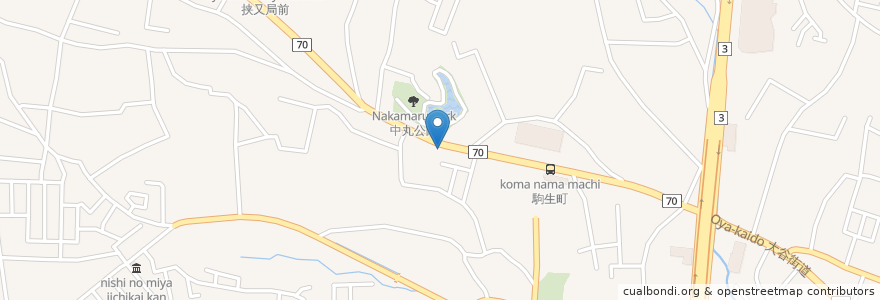 Mapa de ubicacion de 餃子正嗣駒生店 en 일본, 도치기현, 宇都宮市.