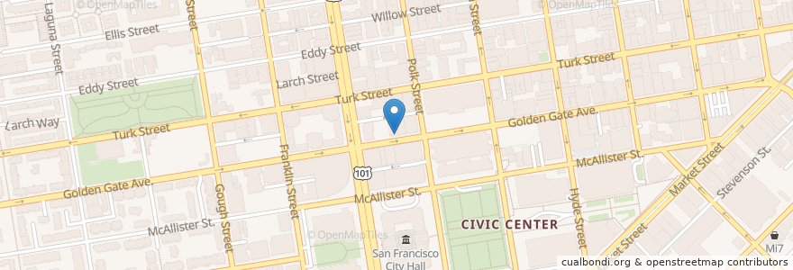 Mapa de ubicacion de Mela Tandoori Kitchen en États-Unis D'Amérique, Californie, San Francisco, San Francisco.