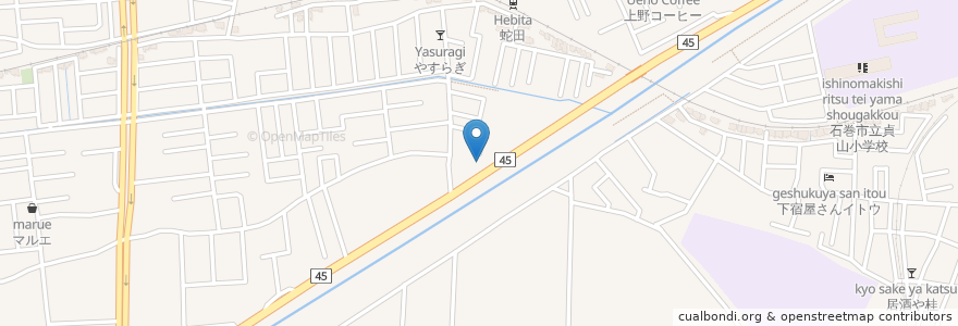 Mapa de ubicacion de ENEOS en Japan, Miyagi Prefecture, Ishinomaki.