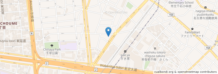 Mapa de ubicacion de スペース24 en Japão, 愛知県, Nagoia, 中区.