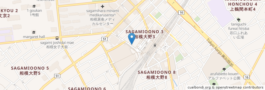 Mapa de ubicacion de Access Station en Japón, Prefectura De Kanagawa, 相模原市, 南区.