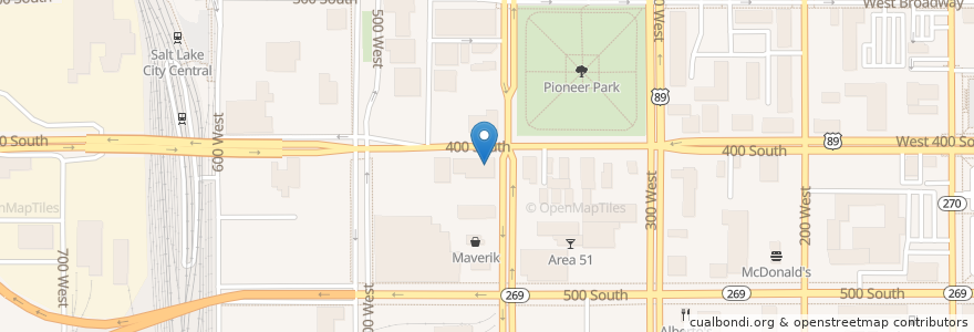 Mapa de ubicacion de Fourth Street Clinic en United States, Utah, Salt Lake County, Salt Lake City.