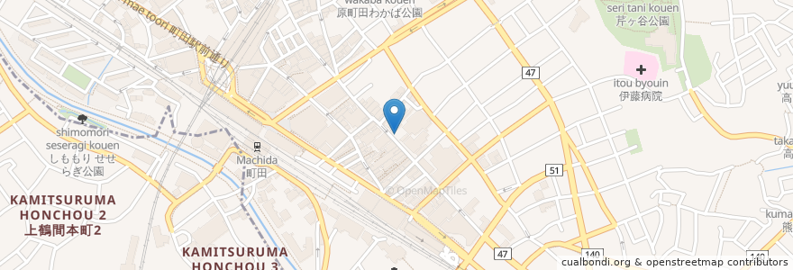 Mapa de ubicacion de まちだ横丁 en 일본, 도쿄도, 町田市.