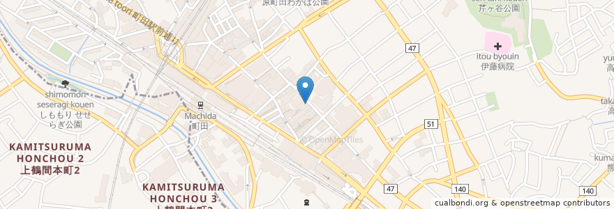 Mapa de ubicacion de 海鮮三崎港 en Japan, Tokio, 町田市.