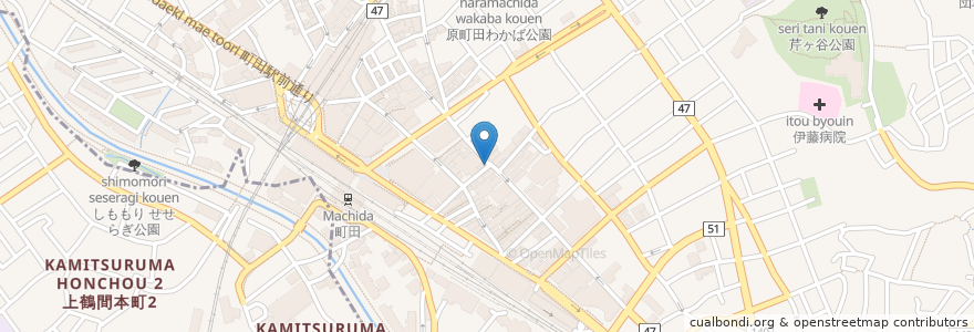 Mapa de ubicacion de 町田商店 en ژاپن, 東京都, 町田市.