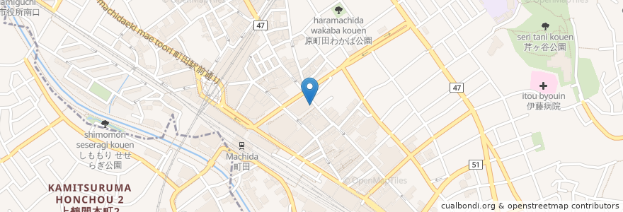 Mapa de ubicacion de 晩杯屋 en Japonya, 東京都, 町田市.