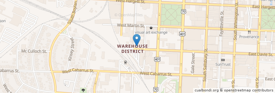 Mapa de ubicacion de Boxcar Bar and Arcade en ایالات متحده آمریکا, کارولینای شمالی, Wake County, Raleigh.