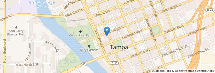 Mapa de ubicacion de Bamboozle en Vereinigte Staaten Von Amerika, Florida, Hillsborough County, Tampa.