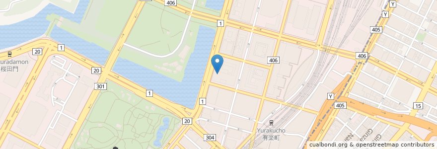 Mapa de ubicacion de 丸龜製麵 en Japón, Tokio, Chiyoda.